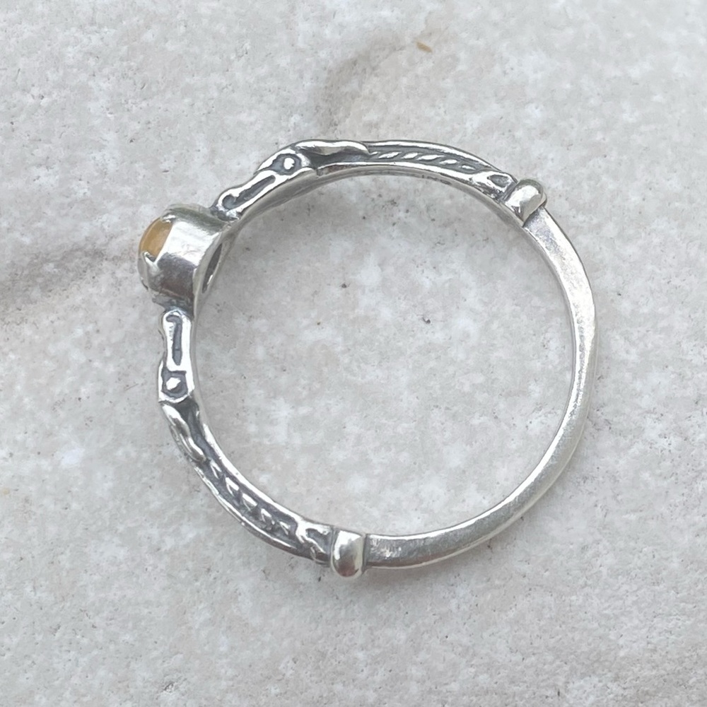Celtic Dragon Ring .925 Sterling Silver w/ genuine citrine sz 9 medieval dragon - Picture 14 of 16